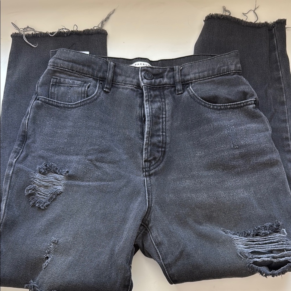 Pacsun Highrise Straight Ripped Jeans